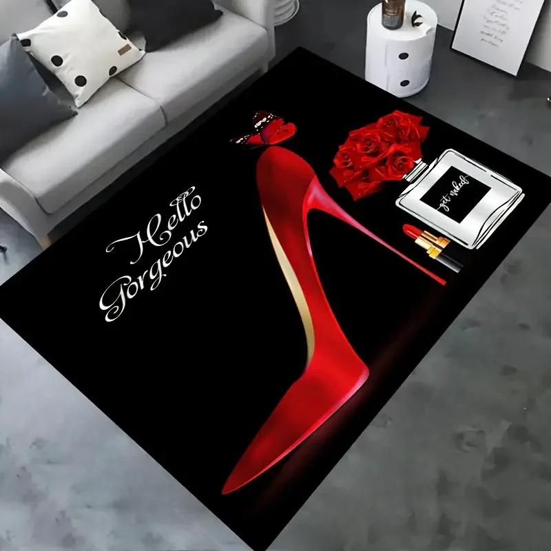 Red High Heel Print Area Rug,  - Commercial Printing Supplies Usa recension och pris