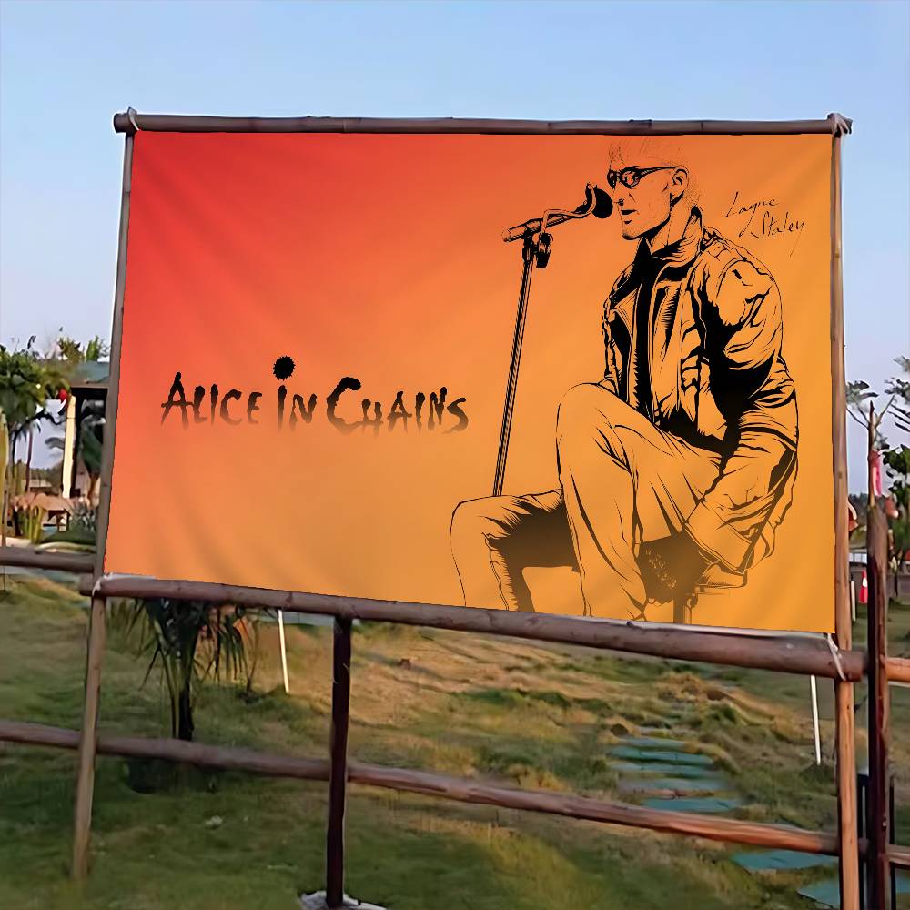 Retro Music Alice In Chains Ad - Commercial Banner Printing recension och pris