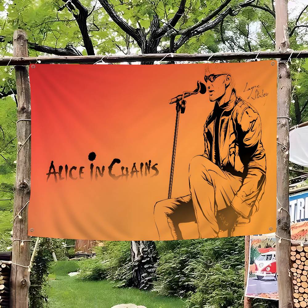 Retro Music Alice In Chains Ad - Commercial Banner Printing recension och pris