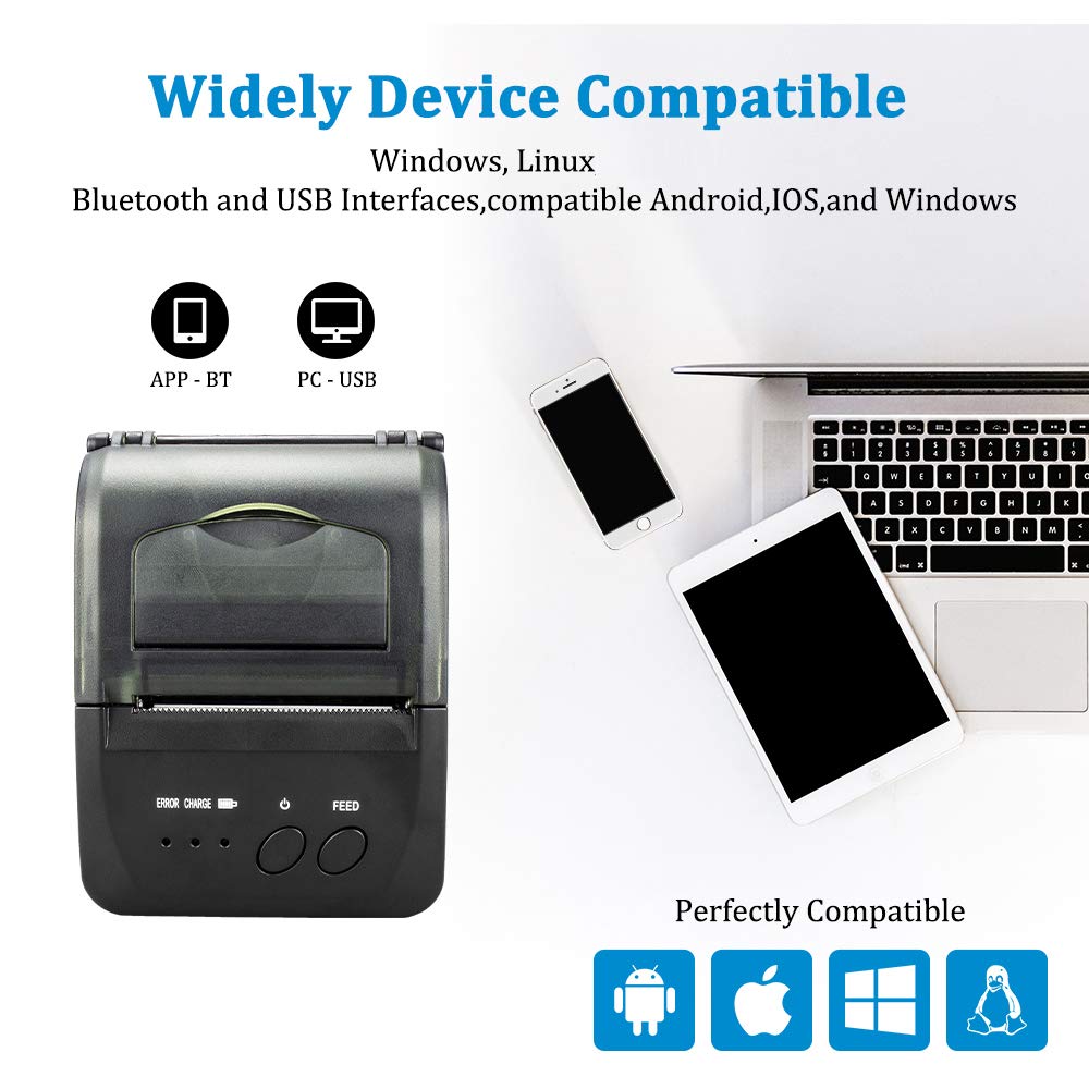Portable Mini Bluetooth Printe - Commercial Printer recension och pris