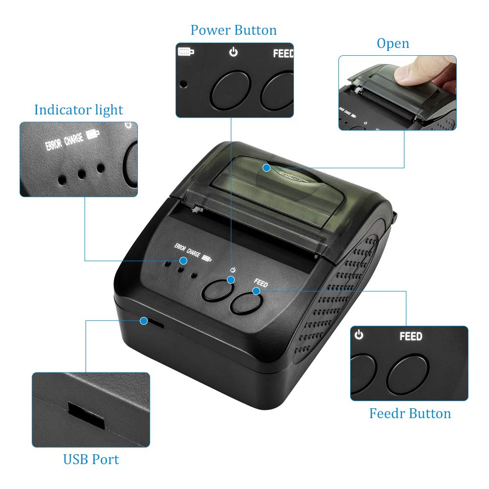 Portable Mini Bluetooth Printe - Commercial Printer recension och pris