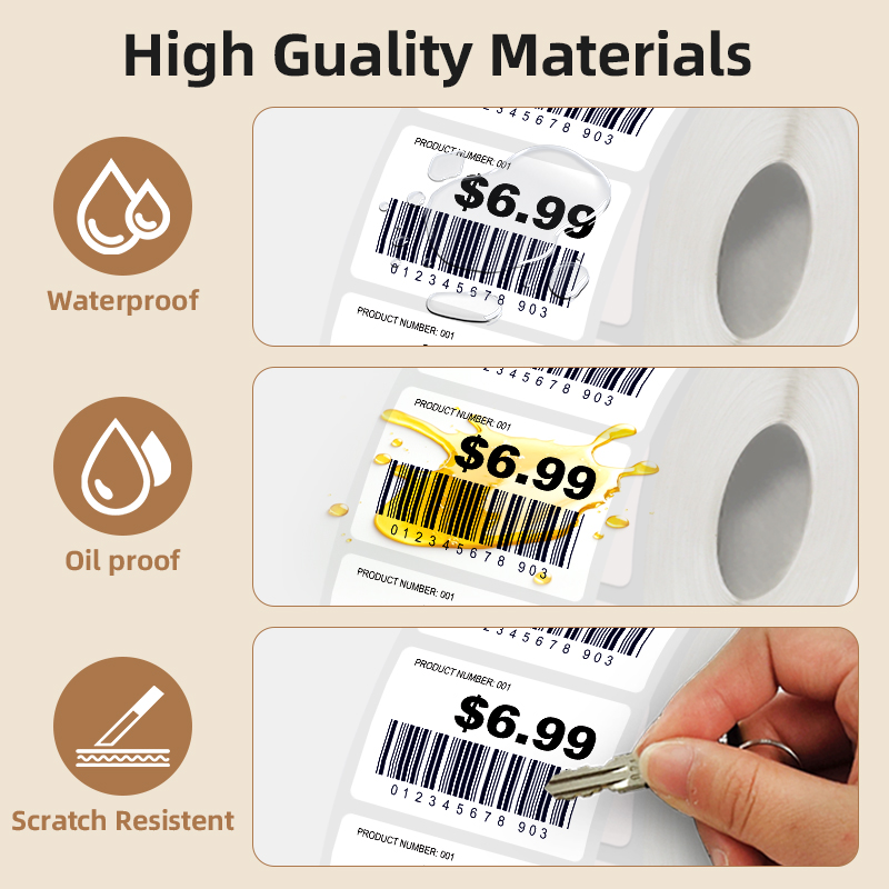 5 Rolls of White Label Sticker - Commercial Printer recension och pris